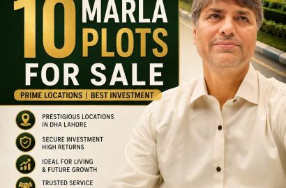 10 Marla plot for sale in DHA Lahore Phase 1,2,3,4,5