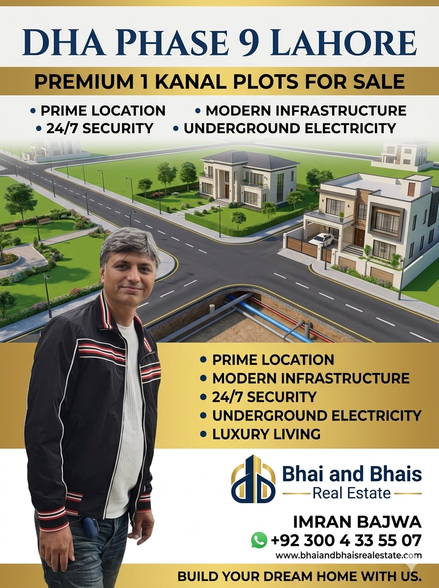 🔥 🚀 INVEST IN THE FUTURE: Premium 1 Kanal Plot for Sale in DHA Lahore Phase 9 Prism – Bhai and Bhai’s Real Estate! 🚀 🔥