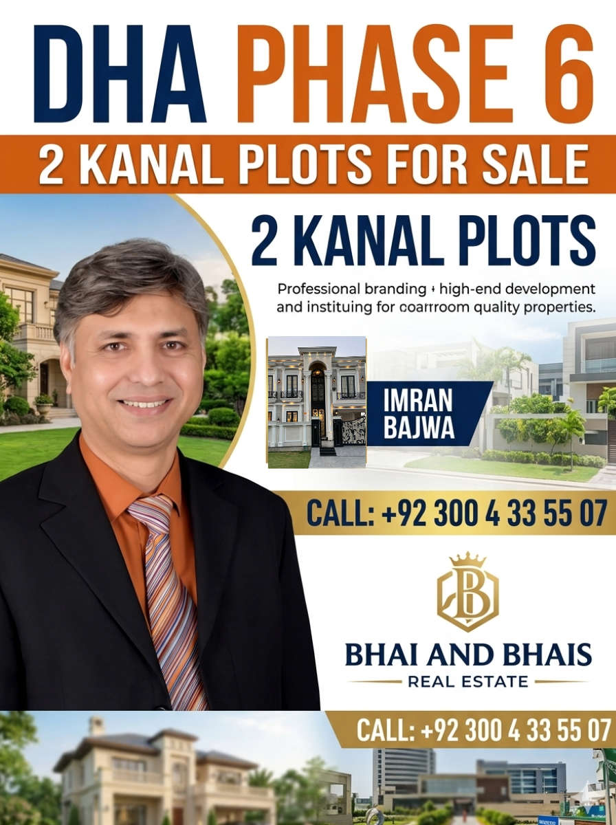 👑 PREMIUM ESTATE: Exclusive 2 Kanal Plot for Sale in DHA Phase 6 by Bhai and Bhai’s Real Estate! 👑