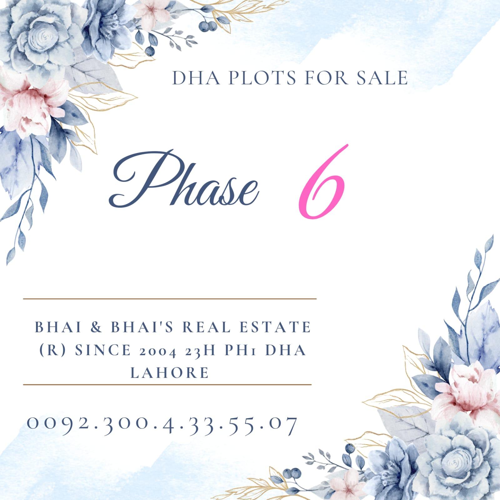 2 Kanal plot for sale in DHA Lahore Phase 6