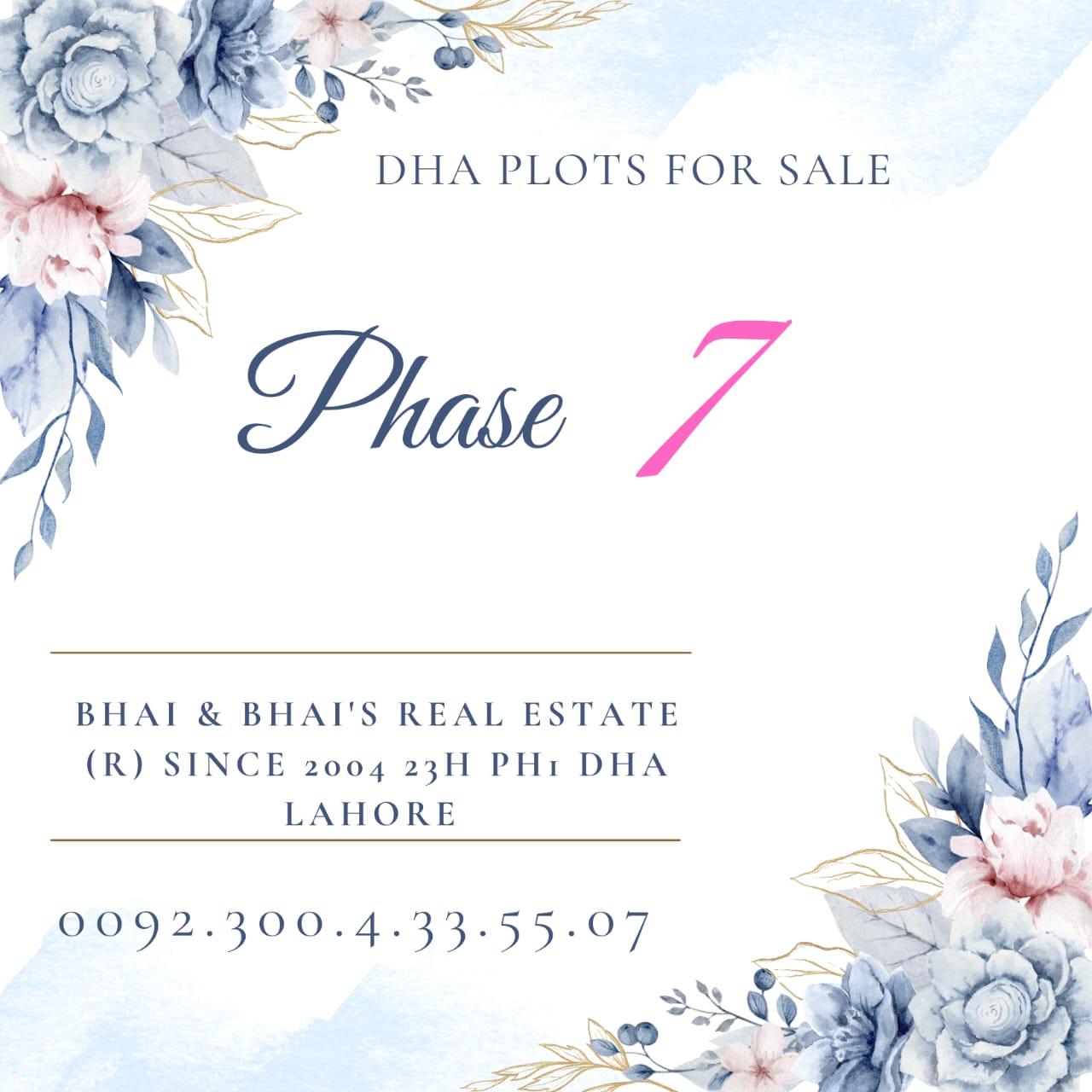2 Kanal plot for sale in DHA Lahore Phase 7